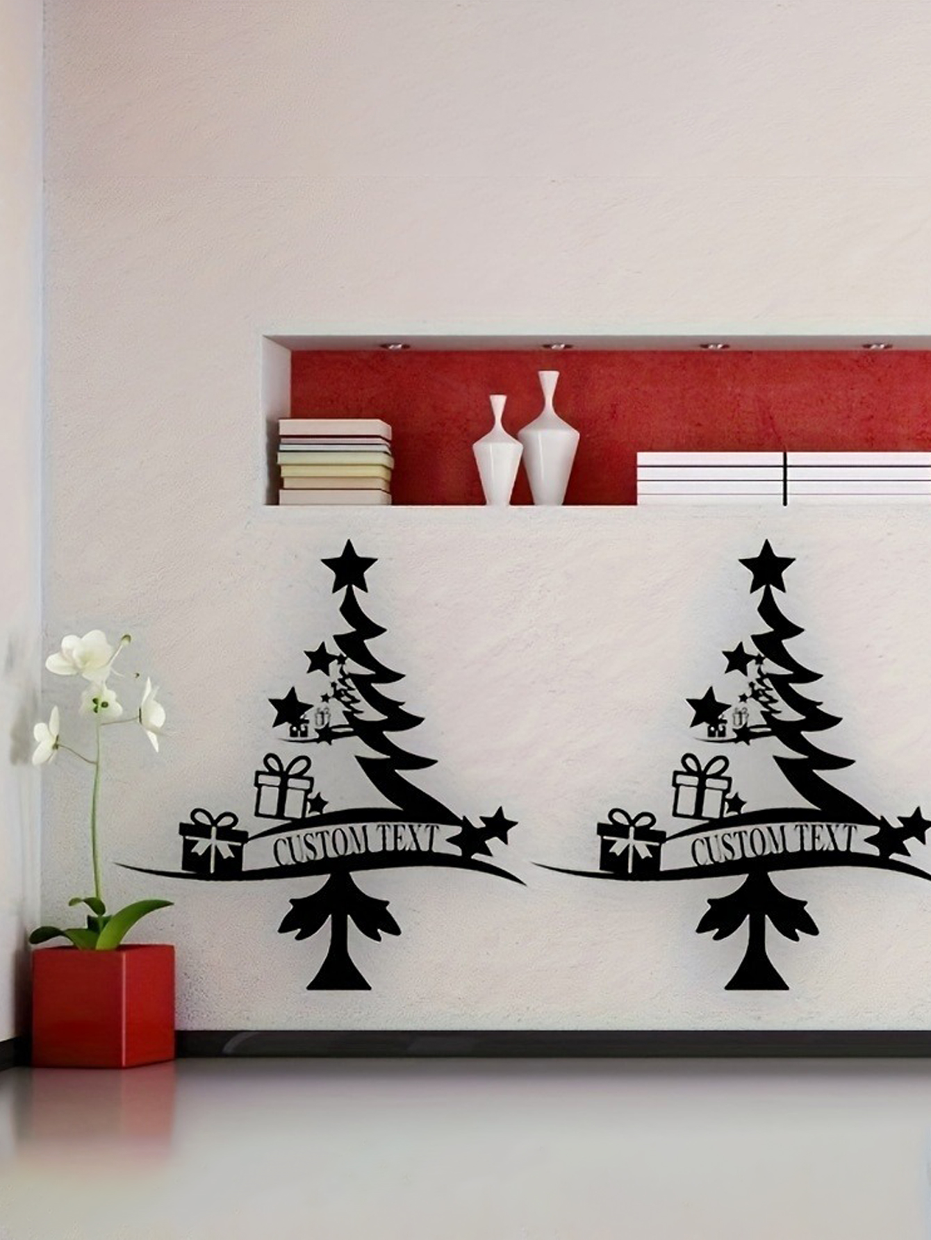 Personalized Metal Christmas Tree Wall Art